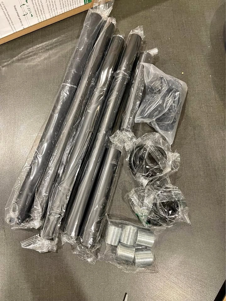 Brand New- Shower Curtain Rod with 12 Hooks