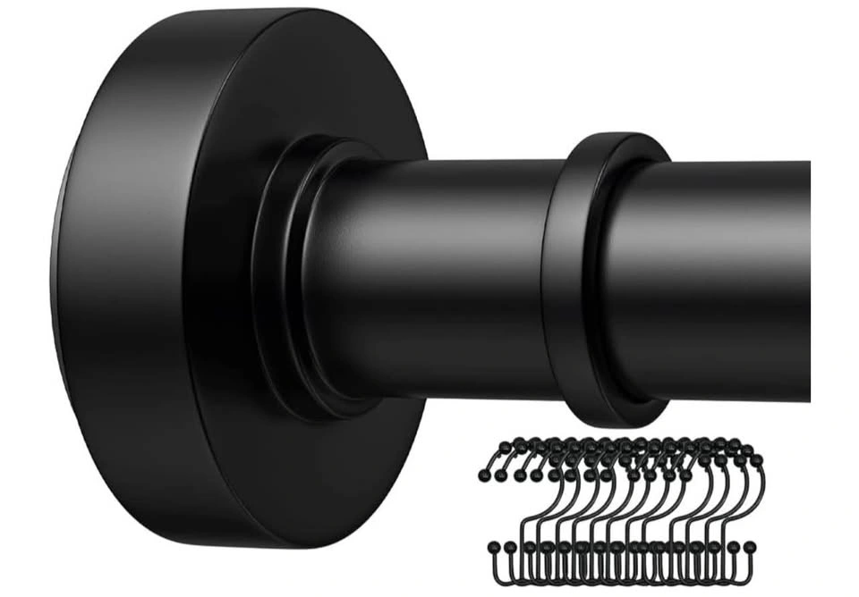 Brand New- Shower Curtain Rod with 12 Hooks - photo 3