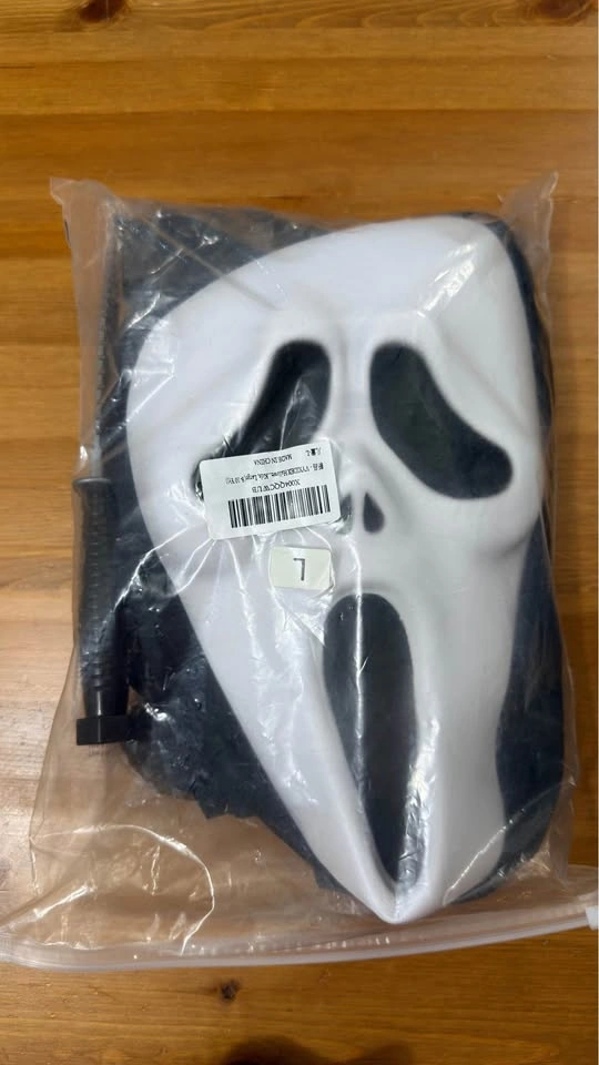 Brand New Ghostface Halloween Costume Kids (8-10 yr) Large - photo 2