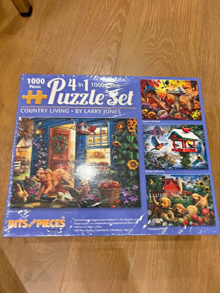 Unopened 4 in 1 1000 Piece Puzzles