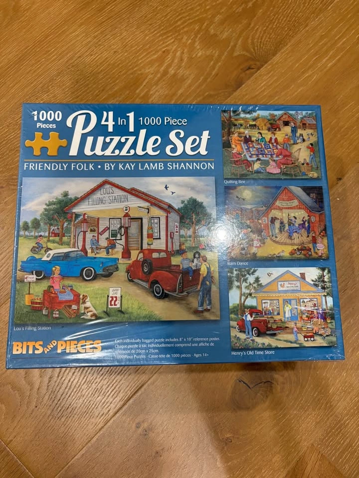 Unopened 4 in 1 1000 Piece Puzzles - photo 3