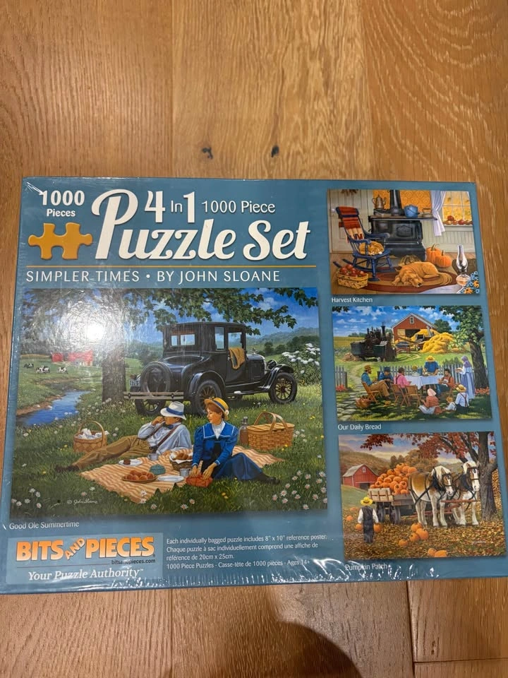 Unopened 4 in 1 1000 Piece Puzzles - photo 5