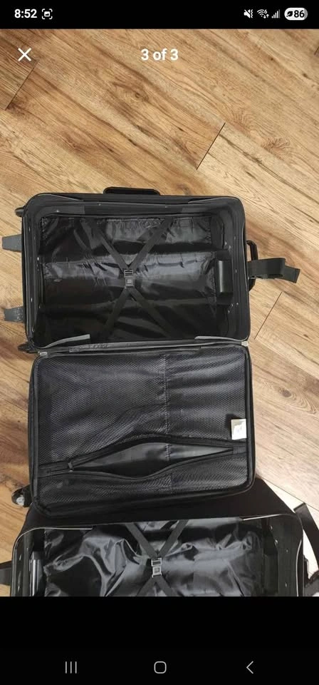 Set of 2 Black Soft-Shell Suitcases - photo 3