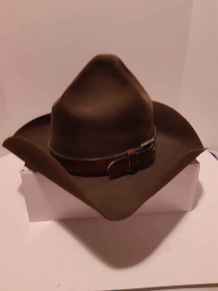 Brown Felt Campaign Hat with Leather Band - photo 2
