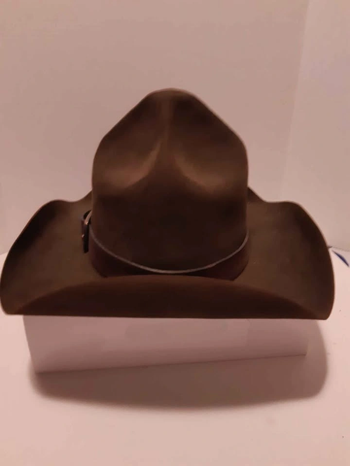 Brown Felt Campaign Hat with Leather Band - photo 4