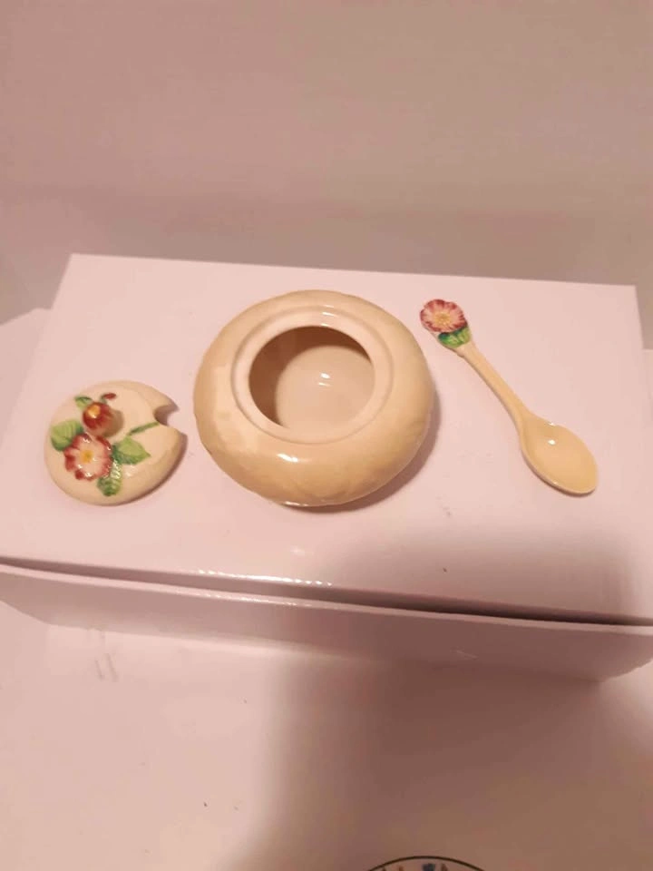 Carlton Ware Australian Design Handpainted Jam Pot with Spoon - photo 2