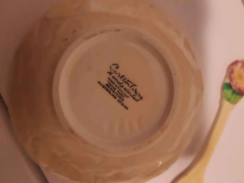 Carlton Ware Australian Design Handpainted Jam Pot with Spoon - photo 3