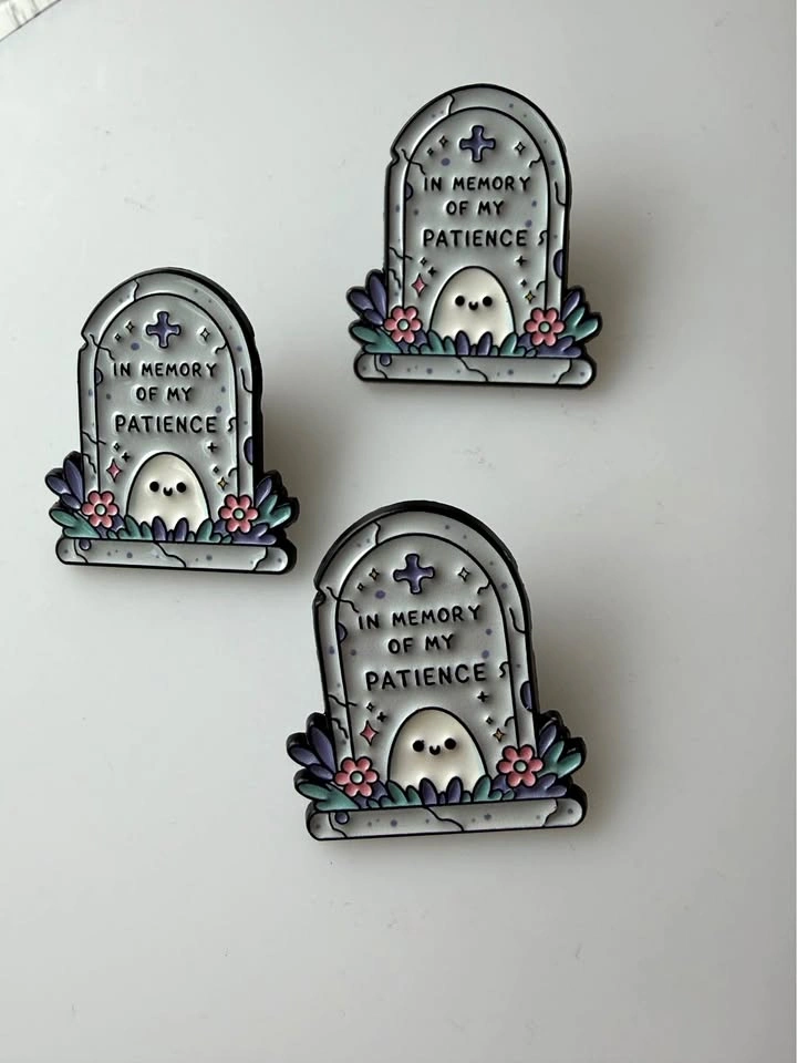Cute ghost enamel pin