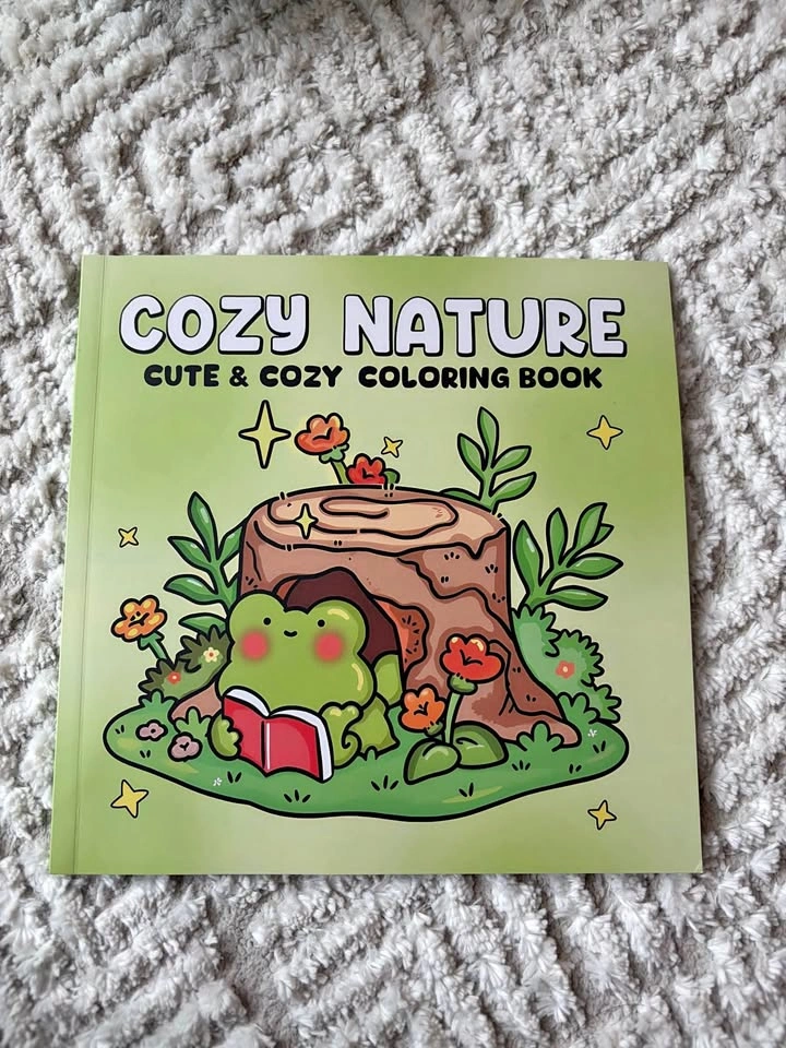 Cozy nature colouring book