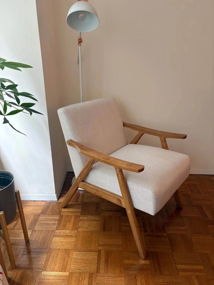 Mid-Century Retro Modern Armchair (Beige) - photo 2