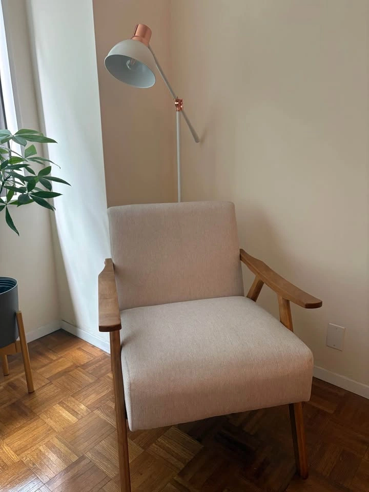 Mid-Century Retro Modern Armchair (Beige) - photo 3