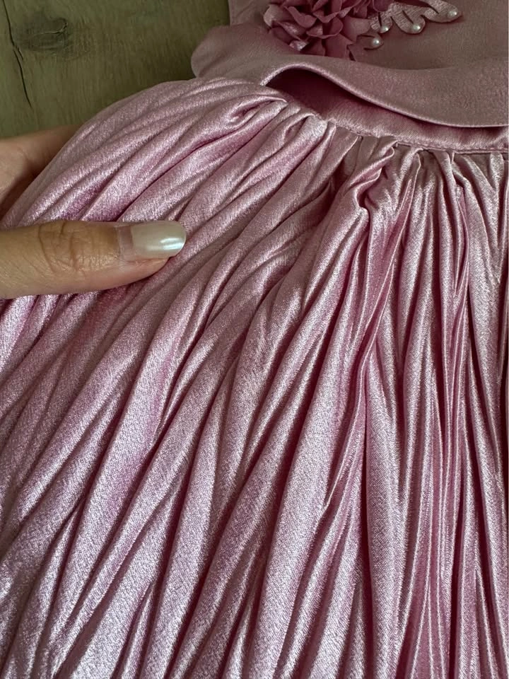 12-18months Pink Floral Pleated Toddler Dress - photo 3