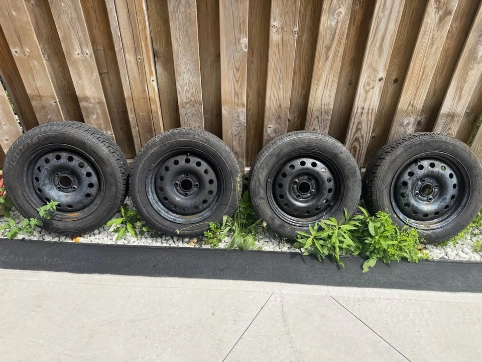 195/60/R15 Goodyear M+S Tires with Steel Rims (Set of 4) - photo 2