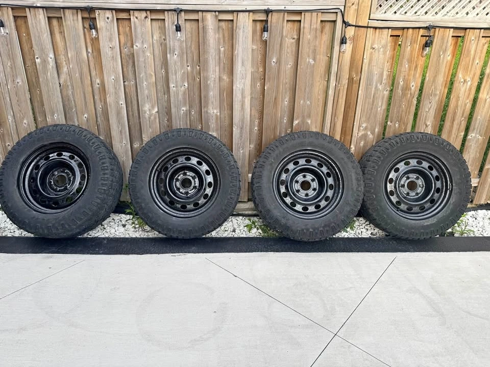 275/65/R18 18" 6x139.7mm Steel Rims with Tires 70% Tread