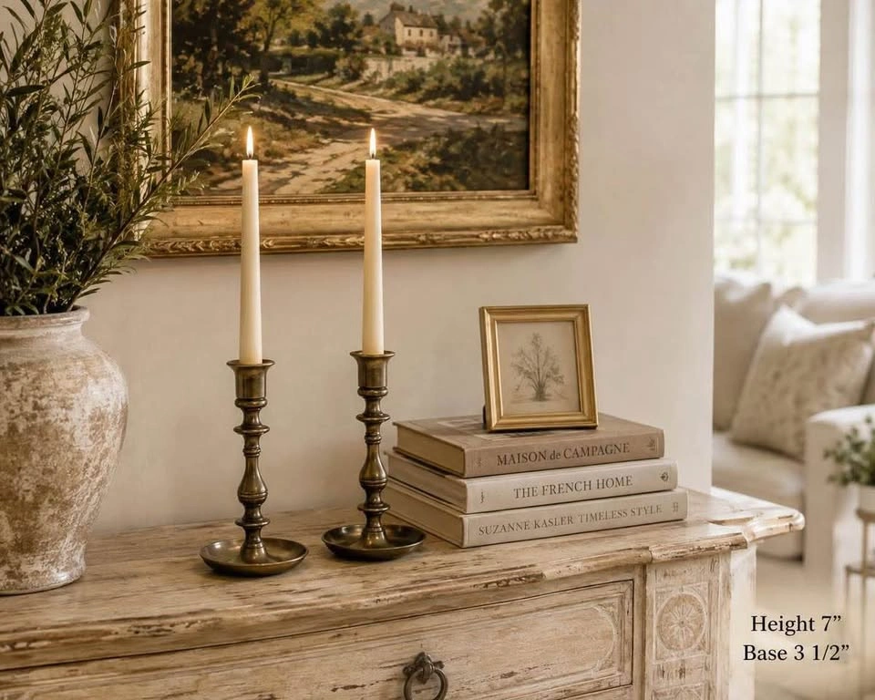 Candlesticks Brass Vintage PAIR