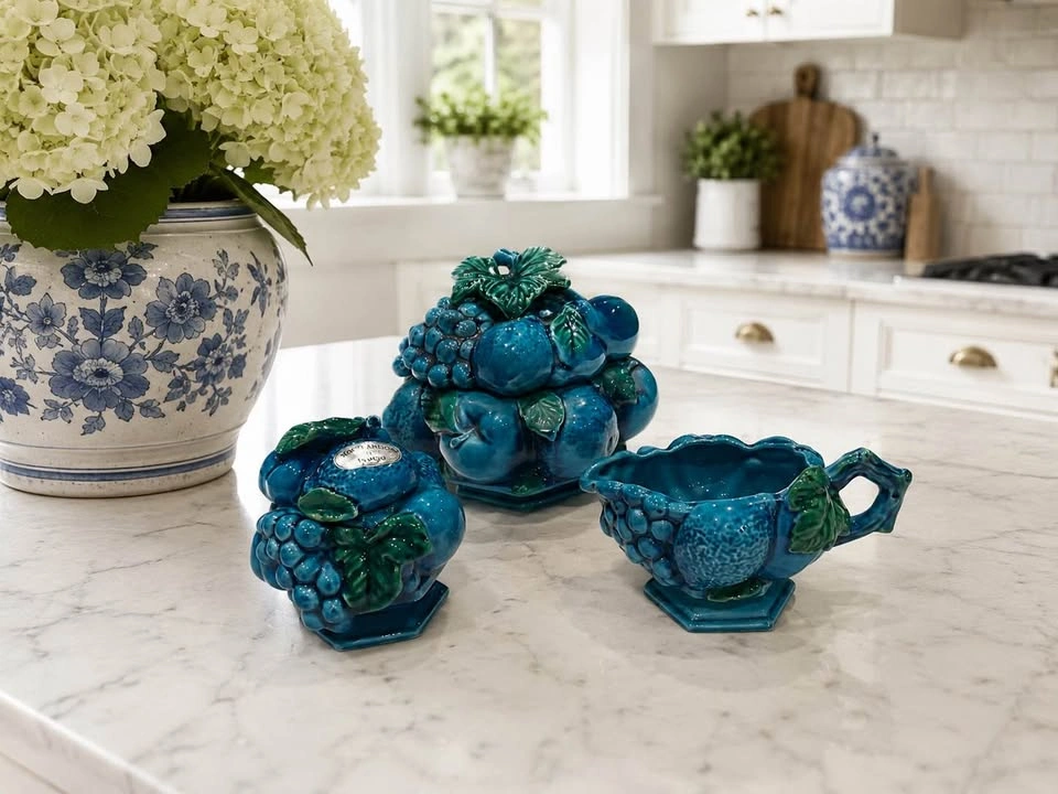 Inarco Mood Indigo Footed Canister & Covered Sugar & Creamer - photo 2