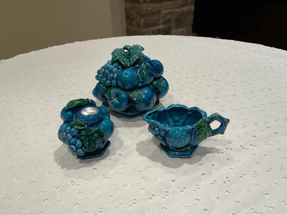 Inarco Mood Indigo Footed Canister & Covered Sugar & Creamer - photo 3