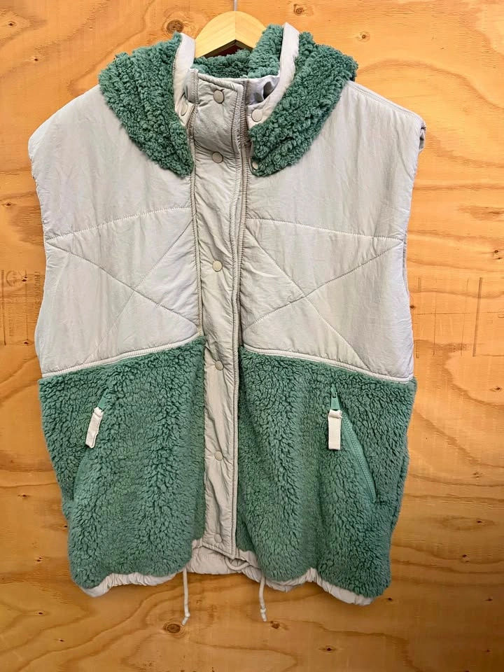 Free People Movement Hit The Slopes Mixed Media Vest Size L