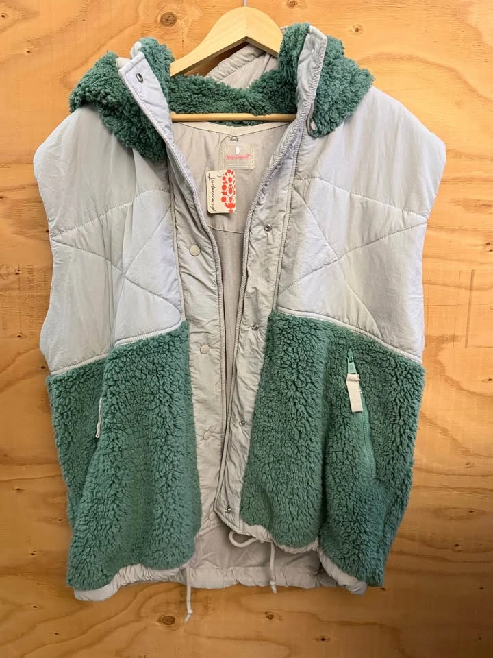 Free People Movement Hit The Slopes Mixed Media Vest Size L - photo 2