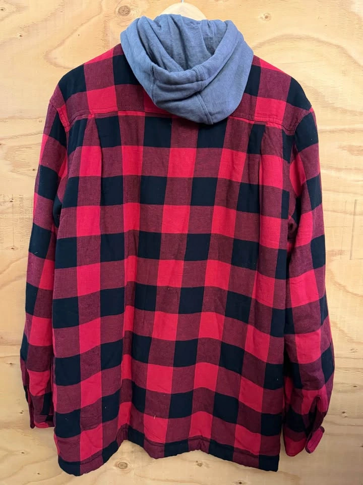 Genuine Dickies Sherpa-Lined Hooded Flannel Shirt Jacket, Size L - photo 3
