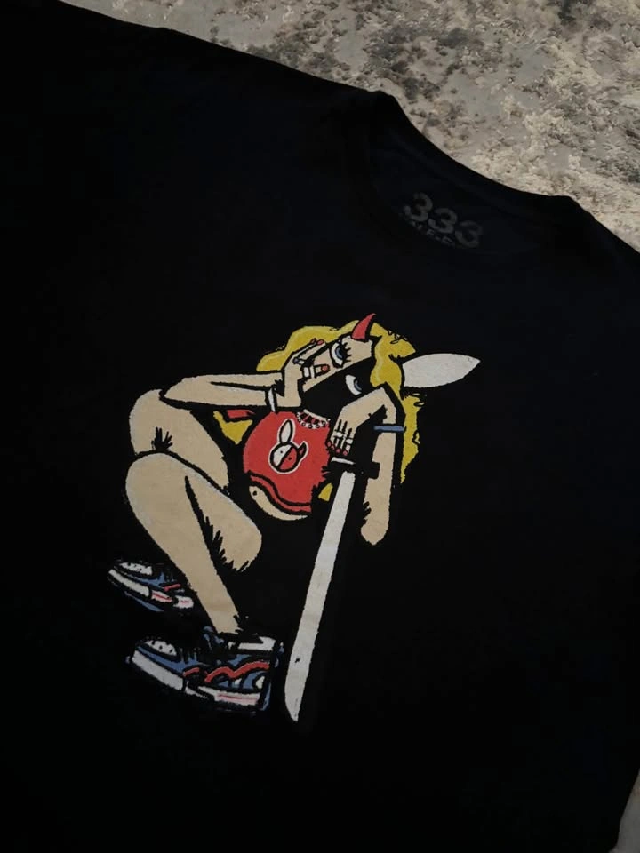Black Kodone Half Evil graphic Tee Shirt - photo 3