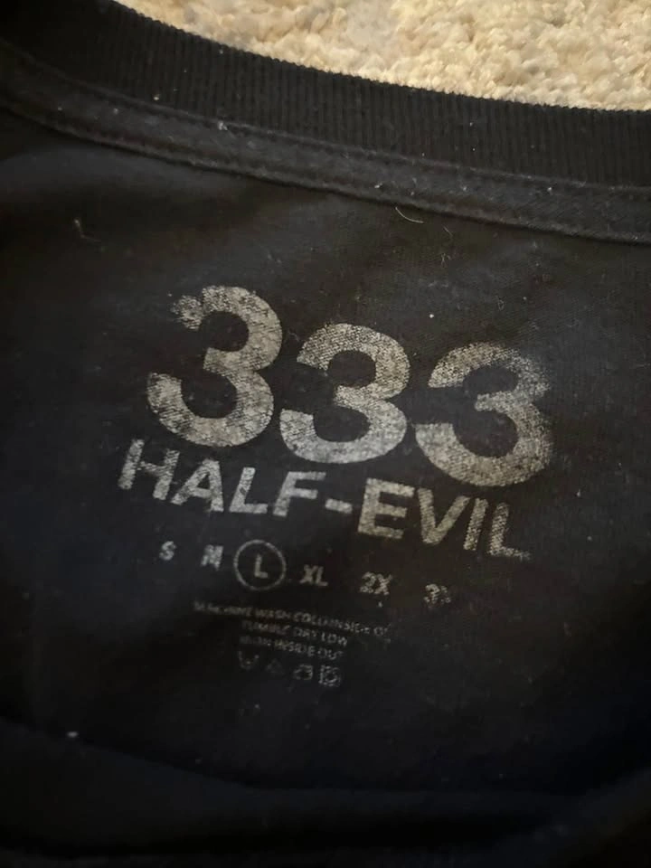 Black Kodone Half Evil graphic Tee Shirt - photo 4