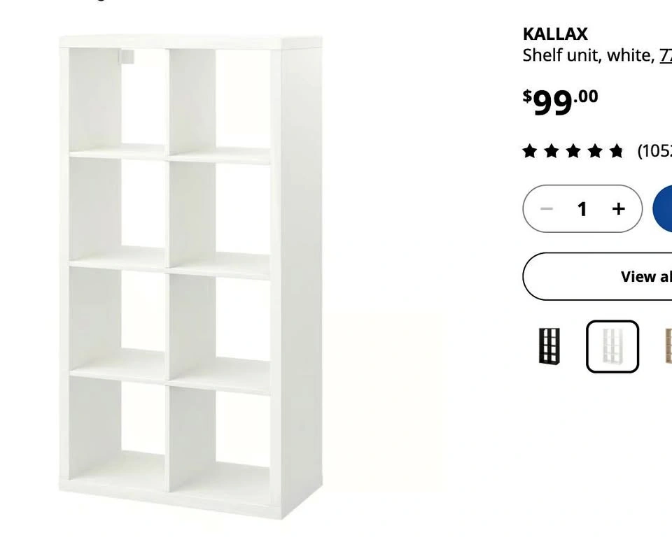 Ikea white book shelf