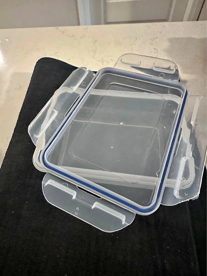 Moving sale: Plastic white container with side lock