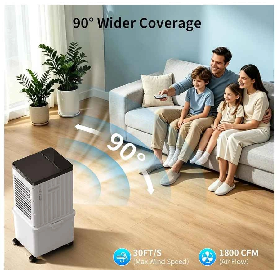 Portable Air Conditioner, Evaporative Air Cooler Fan - photo 5