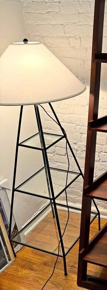 Floor Lamp with 3 Shelves