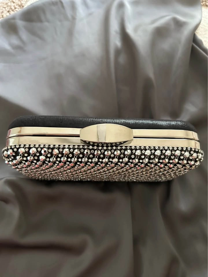 LAURA Rhinestone Embellished Evening Clutch with Chain Strap - photo 2
