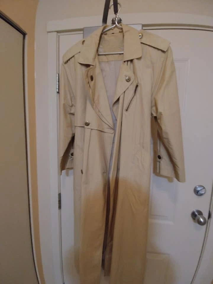 Beige trench coat