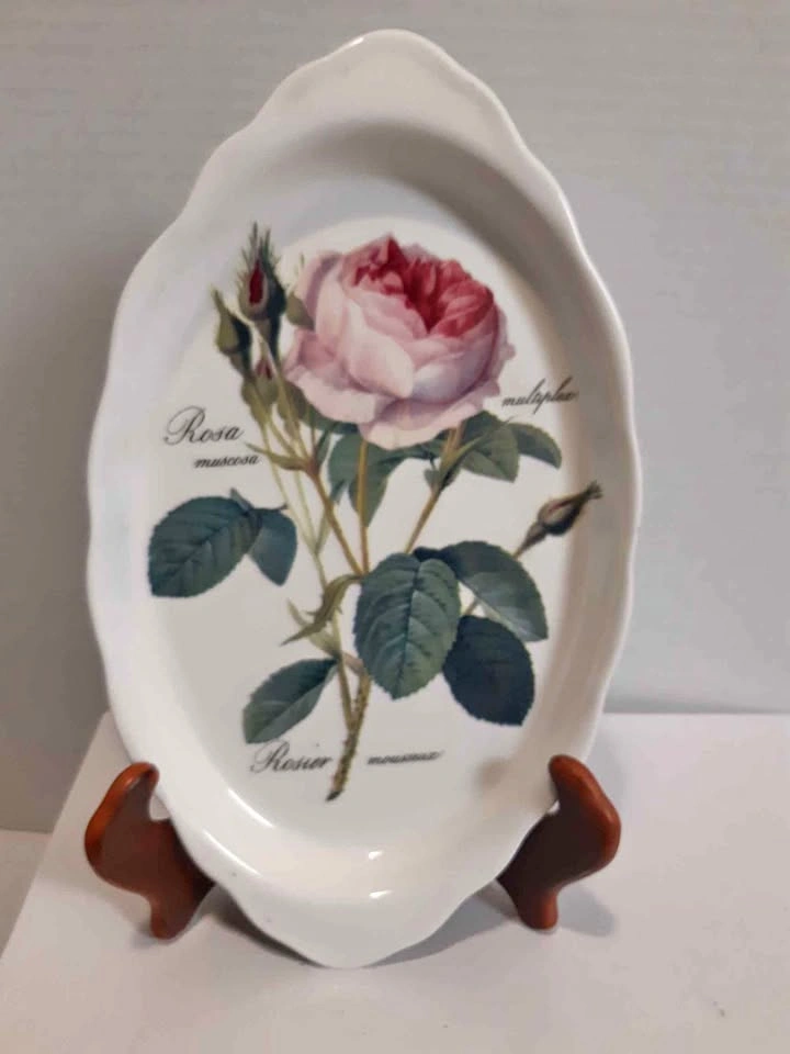 Roy Kirkham Redouté Roses Fine Bone China Oval Dish