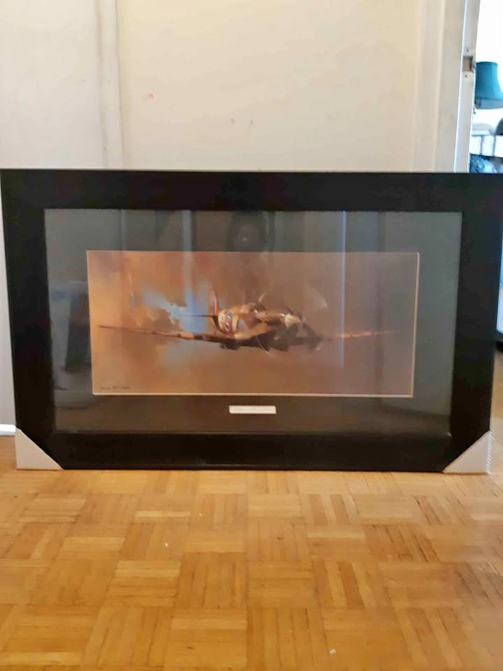 Spitfire by Barrie A.F. Clark Framed Print 46"/29"