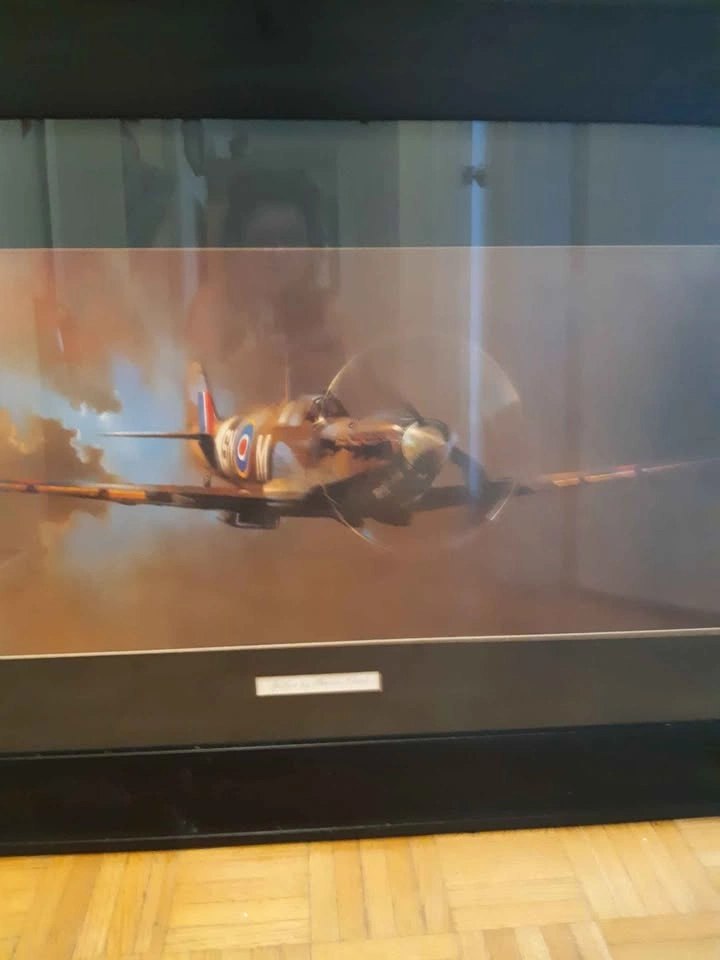 Spitfire by Barrie A.F. Clark Framed Print 46"/29" - photo 2