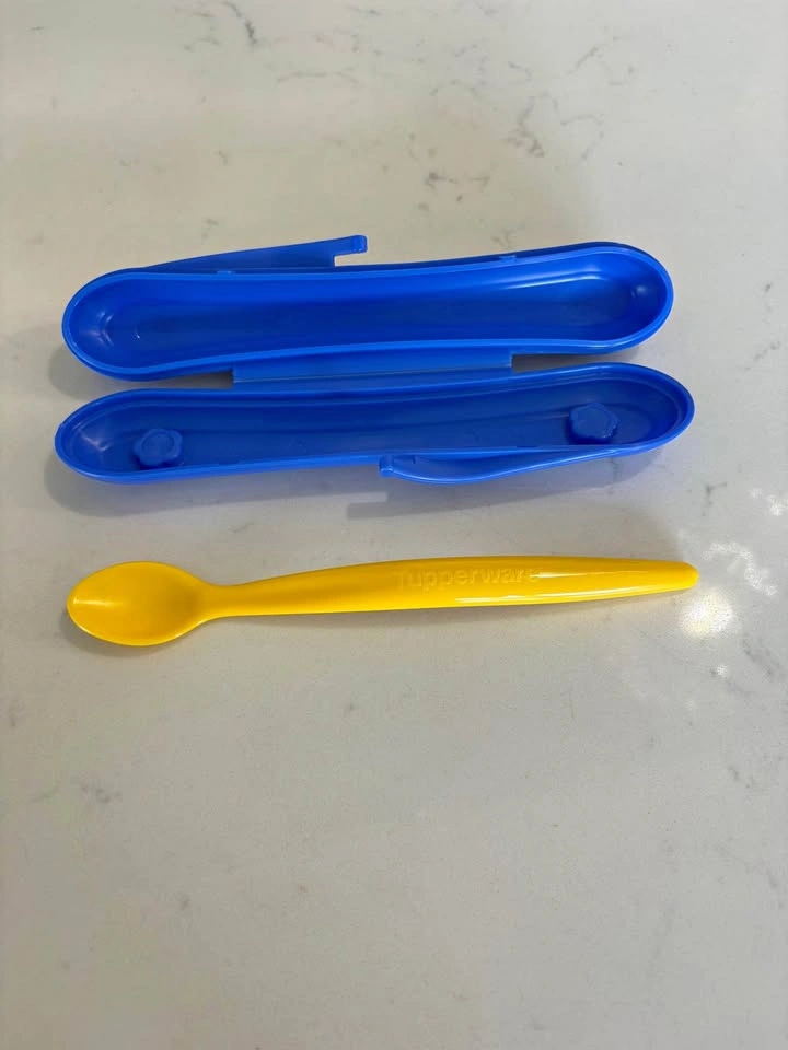 TuperKids Feeding Spoon and case