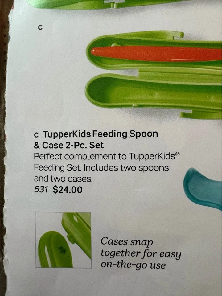 TuperKids Feeding Spoon and case - photo 2