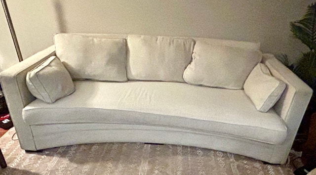 Curved Beige Sofa