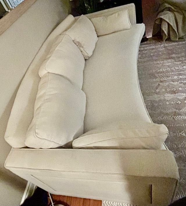 Curved Beige Sofa - photo 3
