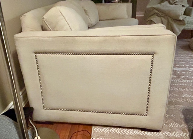 Curved Beige Sofa - photo 4