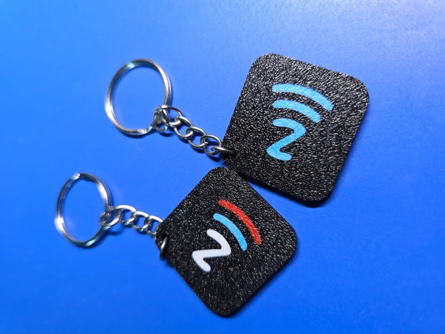 Custom 3D Printed Social Media & Business NFC Keychain Tags - photo 2