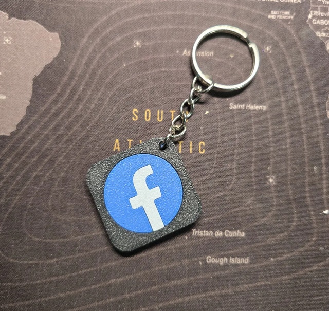 Custom 3D Printed Social Media & Business NFC Keychain Tags - photo 3