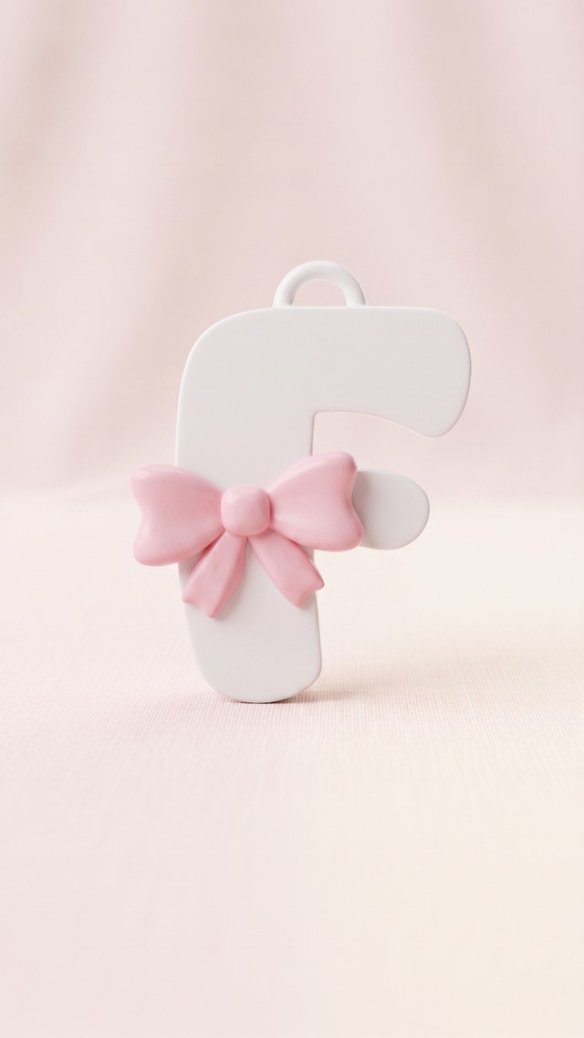 Cute Bow Letter Keychain Custom Initial Charms - photo 2