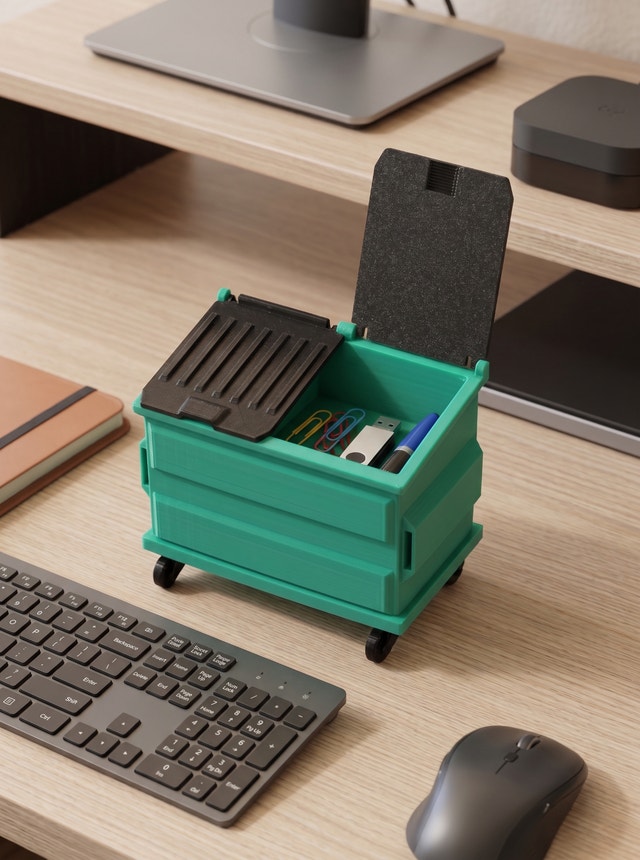 Mini Desktop Disposal Dumpster - photo 2