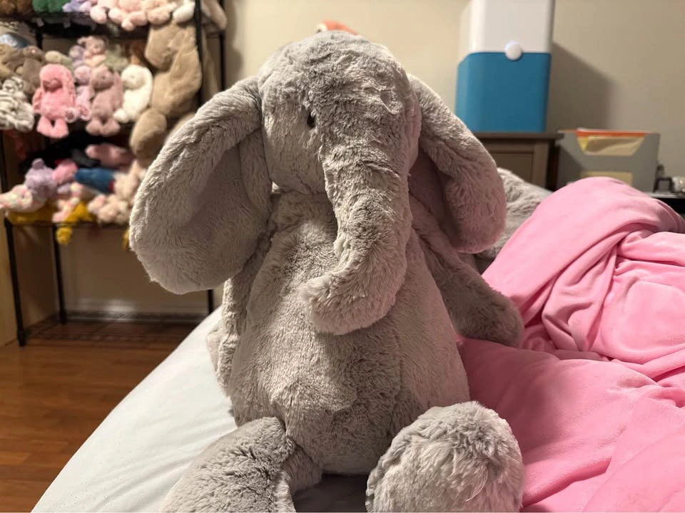 Jellycat Huge Bashful Luxe Elephant Thuddeus BNWT - photo 2