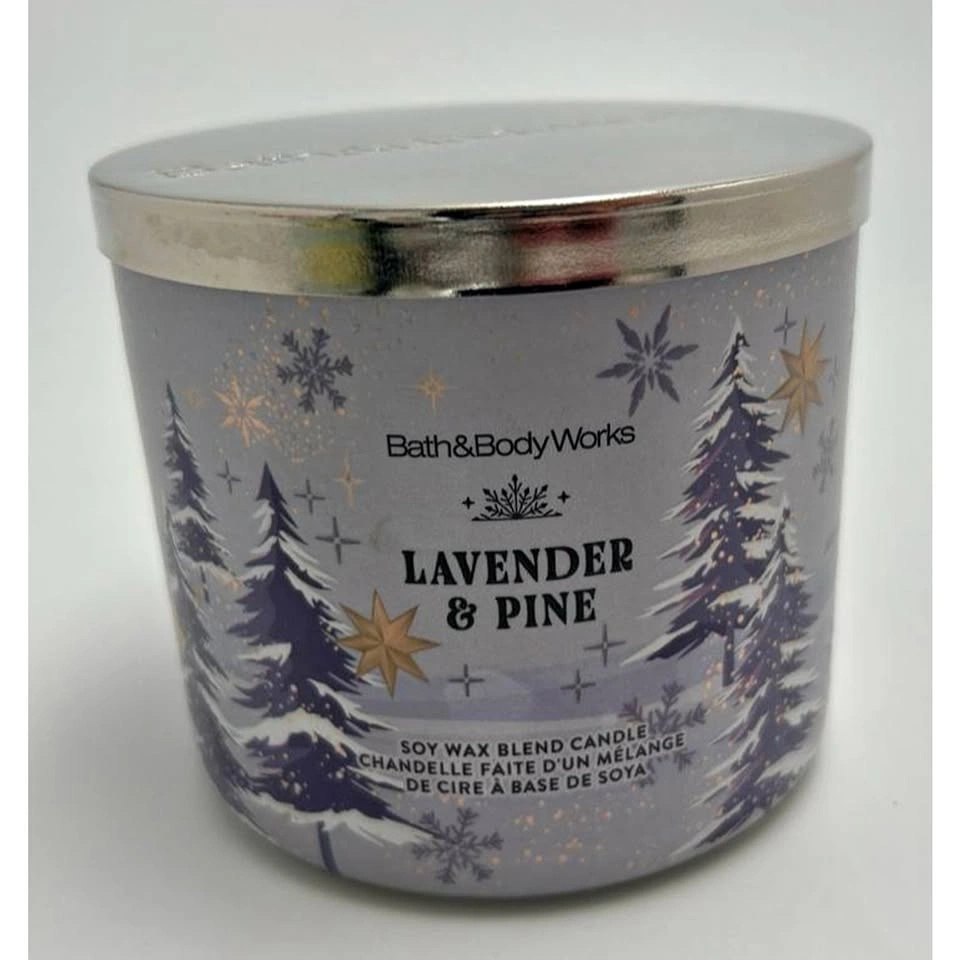 Bath & Body Works Lavender & Pine 3-Wick Candle 14.5 oz