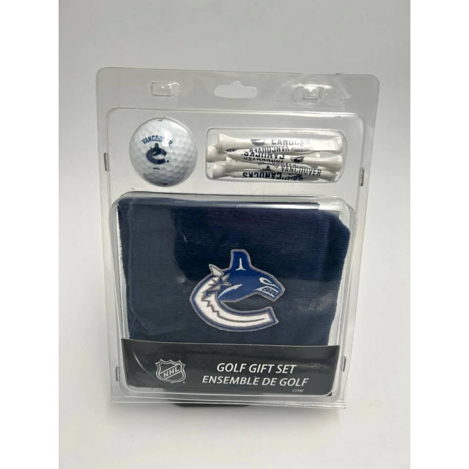 Vancouver Canucks NHL Golf Gift Set Towel Ball Tees CaddyPro