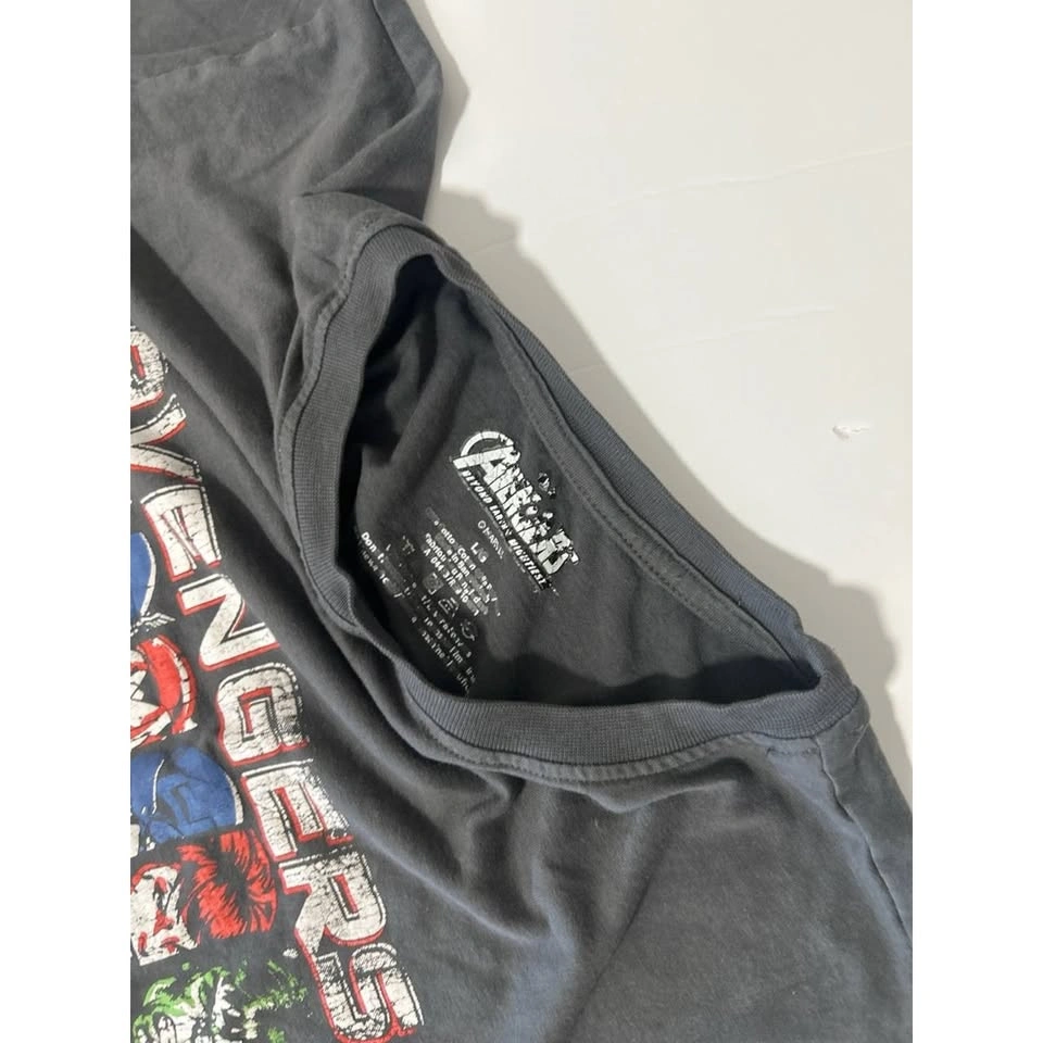 Marvel Avengers Assemble Graphic T-Shirt Mens L Charcoal Gray - photo 3