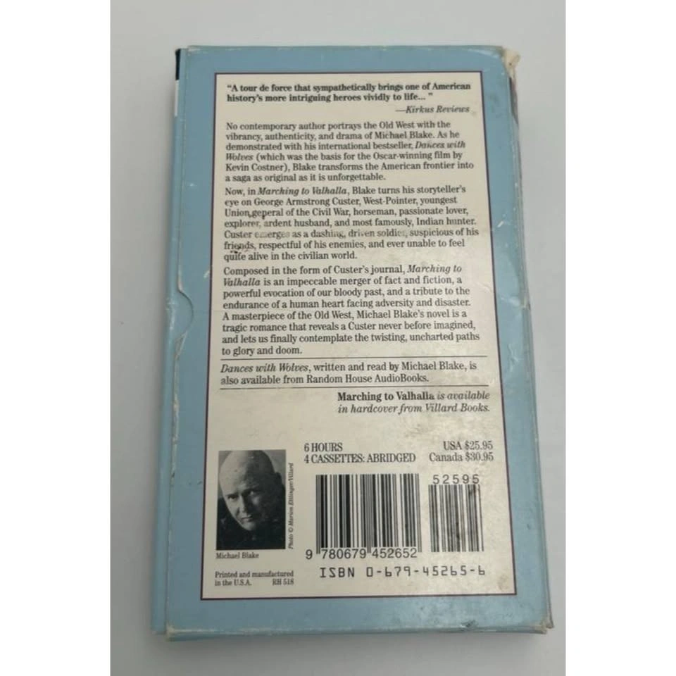 Marching to Valhalla Michael Blake Audiobook 4 Cassettes - photo 3
