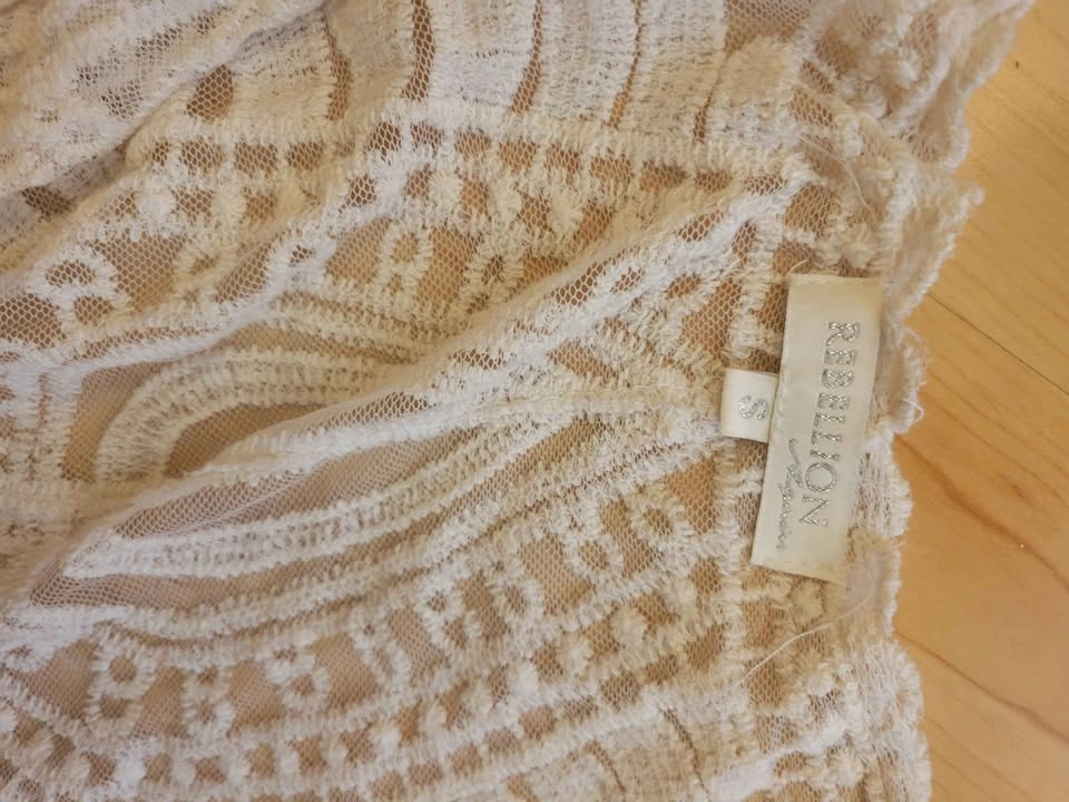 White Lace Maxi Kimono Size S - photo 3